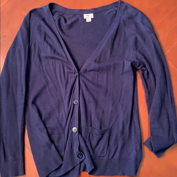 Worthington Sweaters - Navy Worthington Cardigan